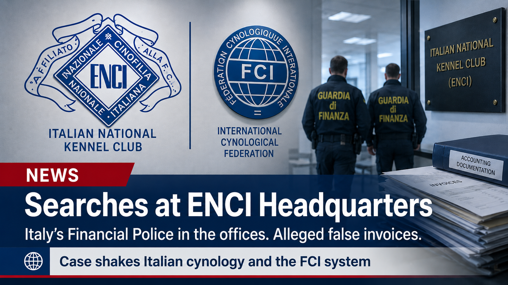 Shock in Italian Dog World as ENCI Offices Searched in False-Invoicing Investigation