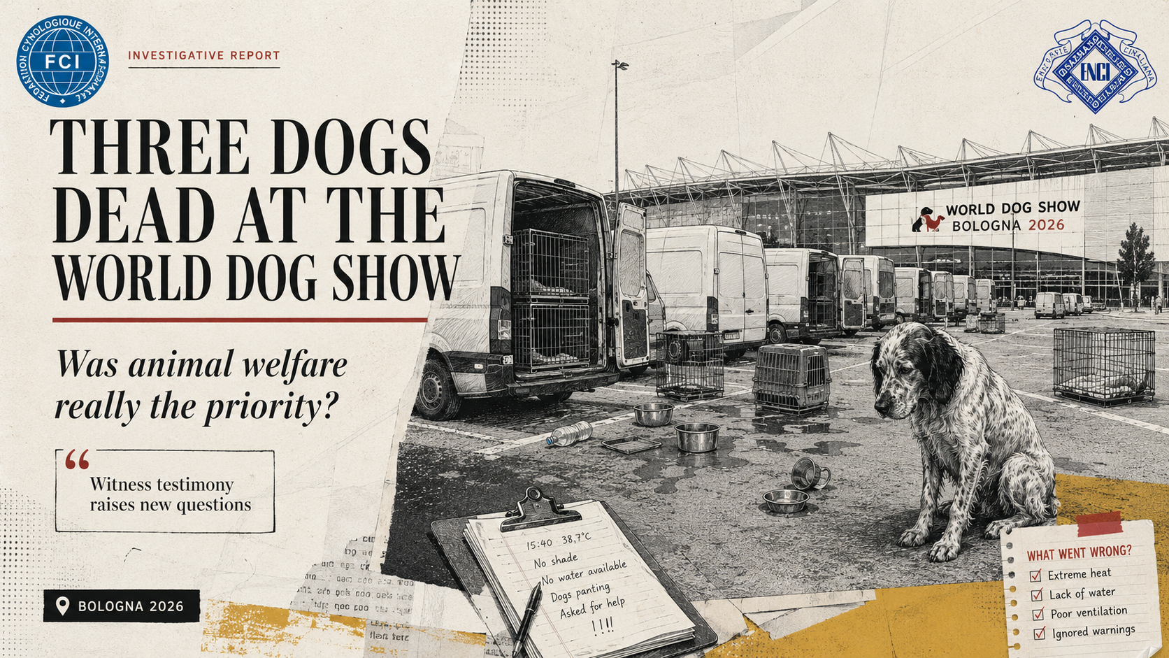Three Dogs Dead at the World Dog Show in Bologna: Was Animal Welfare Really the Priority?