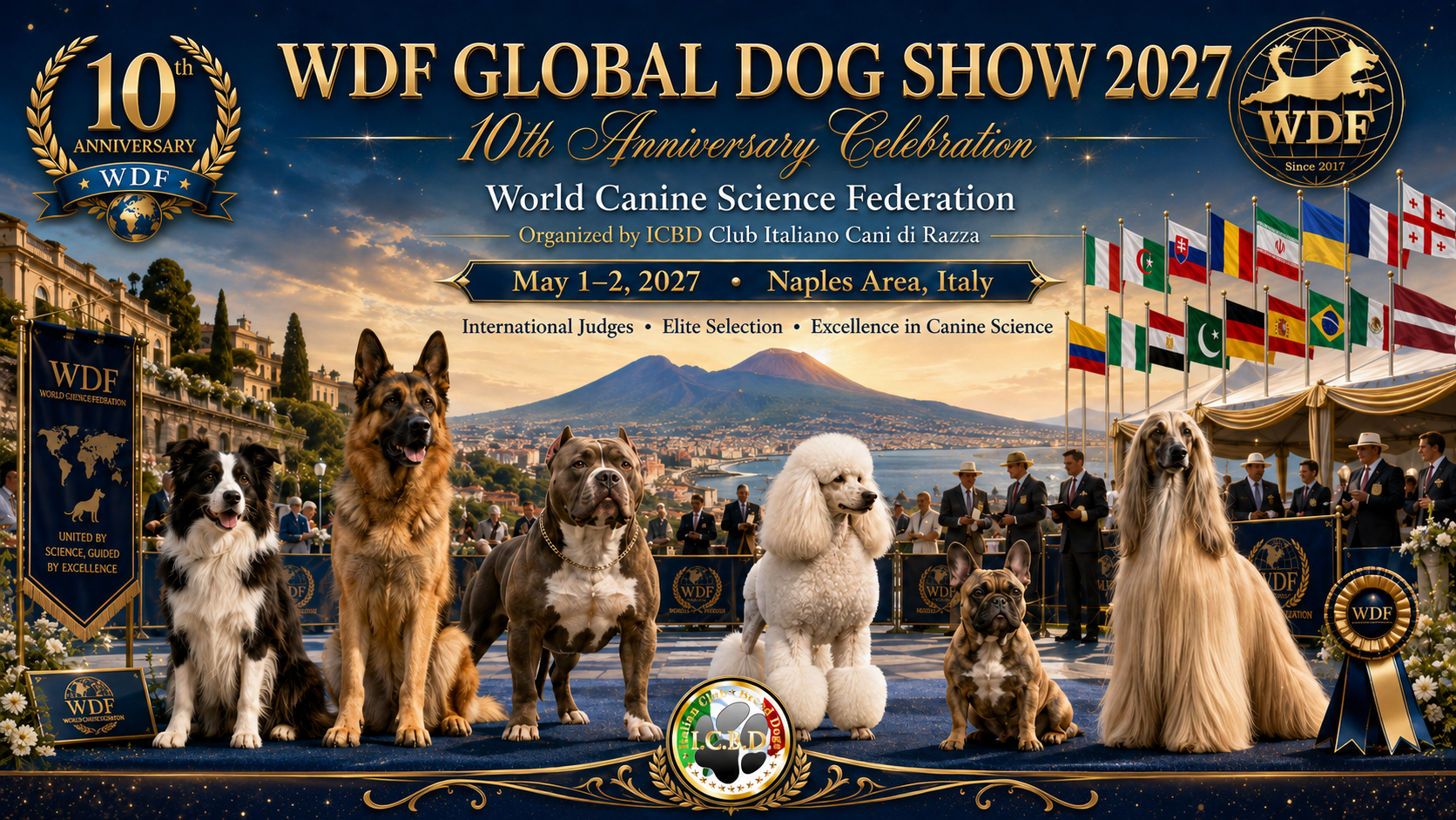 WDF Global Dog Show 2027: Italy to Host the World Canine Showcase Celebrating the Federation’s 10th Anniversary